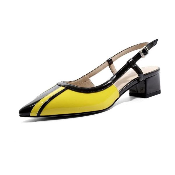 spring summer women sandals leather stitching fabric 4.5cm thick high-heeled pointed shoes comfortable women's, Black
spring summer women sandals leather stitching fabric 4.5cm thick high-heeled pointed shoes comfortable women's, Black