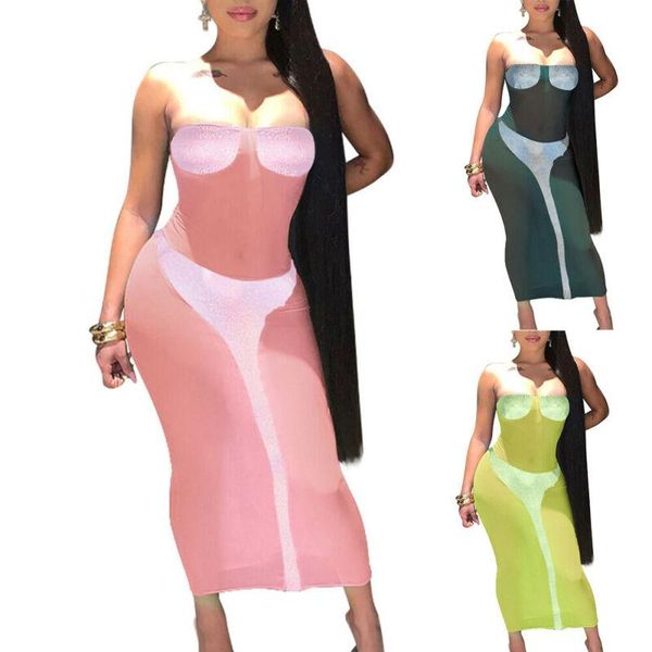 casual dresses vicabo women vestidos mesh stitching wrapped chest backless midi dress fashion strapless summer 2021, Black;gray
casual dresses vicabo women vestidos mesh stitching wrapped chest backless midi dress fashion strapless summer 2021, Black;gray