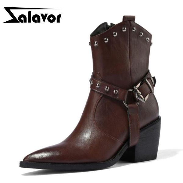 boots zalavor women ankle rivets buckle winter short fashion cool shoes woman footwear size 34-43, Black
boots zalavor women ankle rivets buckle winter short fashion cool shoes woman footwear size 34-43, Black