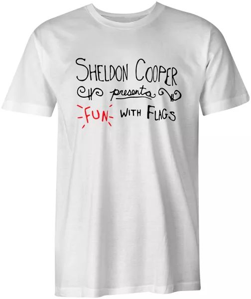 fun with flags the big bang theory geek sheldon cooper funny joke style t-shirt, White;black
fun with flags the big bang theory geek sheldon cooper funny joke style t-shirt, White;black