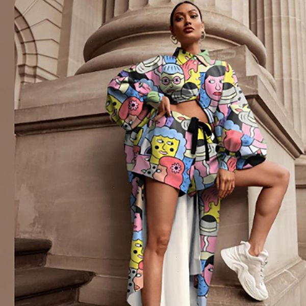 spring autumn 2 pieces womens tracksuits sets cartoon print blouse long shirt women and shorts set two piece tracksuit, Gray
spring autumn 2 pieces womens tracksuits sets cartoon print blouse long shirt women and shorts set two piece tracksuit, Gray