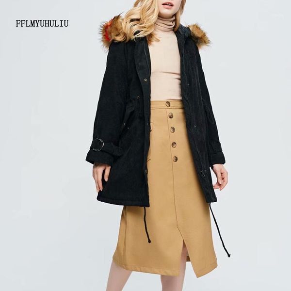 women's down & parkas winter warm drawstring fur hooded parker coat corduroy solid color simple long loose cotton jacket1, Black
women's down & parkas winter warm drawstring fur hooded parker coat corduroy solid color simple long loose cotton jacket1, Black