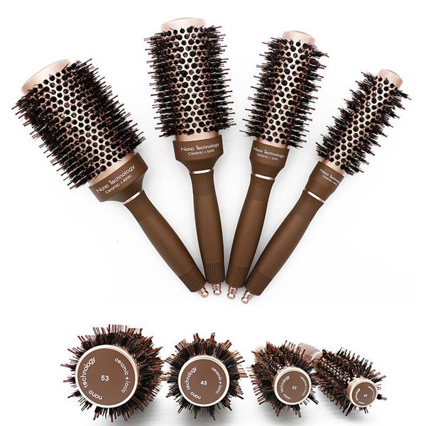 brown bristle aluminum round brush hairdresser professional comb for curly hair styling brushes tools salon, Silver
brown bristle aluminum round brush hairdresser professional comb for curly hair styling brushes tools salon, Silver