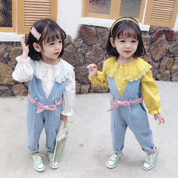 clothing sets baby girls sping clothes suits kids long sleeves lapel shirt + strap jeans suit girl outfits1, White
clothing sets baby girls sping clothes suits kids long sleeves lapel shirt + strap jeans suit girl outfits1, White