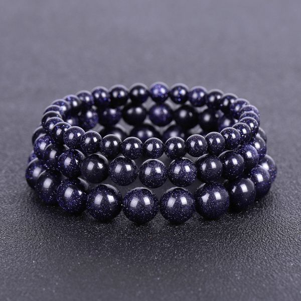 6 8 10 mm blue sand stone beaded bracelets strands bracelet wishing buddhism prayer beads for women men, Black
6 8 10 mm blue sand stone beaded bracelets strands bracelet wishing buddhism prayer beads for women men, Black
