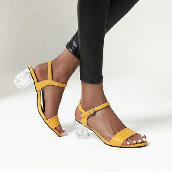 sianie tianie 2021 yellow open toe transparent clear heels women's sandals high for woman summer shoes big size 43, Black
sianie tianie 2021 yellow open toe transparent clear heels women's sandals high for woman summer shoes big size 43, Black