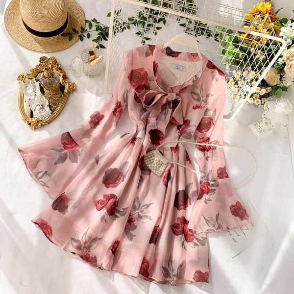 casual dresses 2021 fashion women's holiday summer flare sleeve tie irregular floral chiffon, Black;gray
casual dresses 2021 fashion women's holiday summer flare sleeve tie irregular floral chiffon, Black;gray