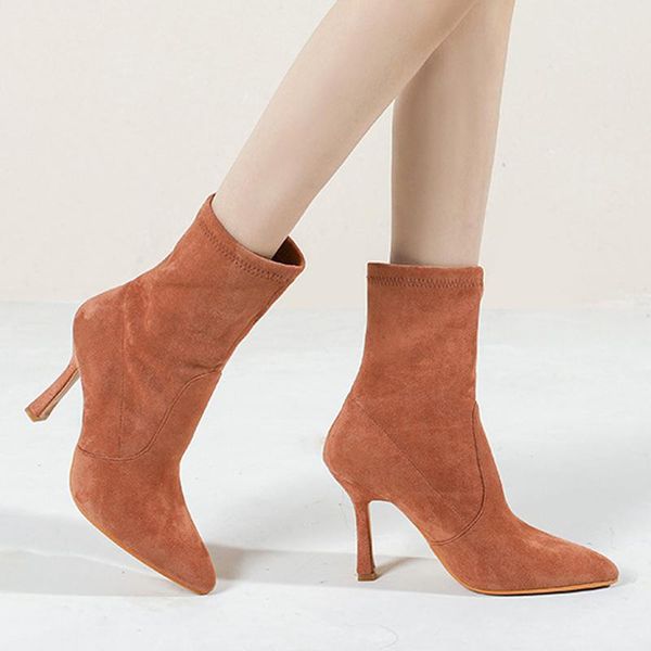 boots women ladies pointed toe thin high heel elastic fabric ankle 2021 autumn female pumps socks shoes sexy, Black
boots women ladies pointed toe thin high heel elastic fabric ankle 2021 autumn female pumps socks shoes sexy, Black