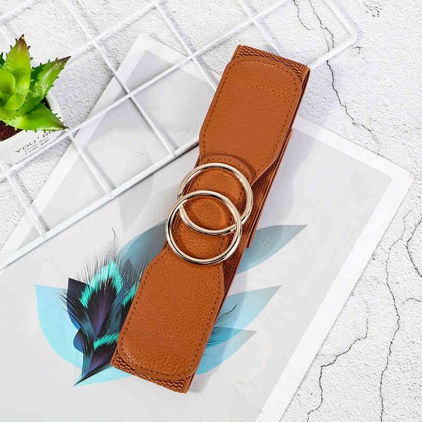 new elastic wide women's belt brand golden shuang huan kou gordel for the ladi shirt trui jurk decoration band, Black;brown
new elastic wide women's belt brand golden shuang huan kou gordel for the ladi shirt trui jurk decoration band, Black;brown