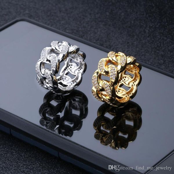 creative cuban chain rings geometric micro-inlay zircon copper ring for men hip hop gold plated fashion party jewelry accessories wholesale, Silver
creative cuban chain rings geometric micro-inlay zircon copper ring for men hip hop gold plated fashion party jewelry accessories wholesale, Silver