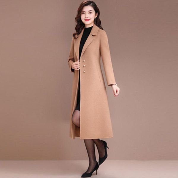women's wool & blends cashmere cloth coat female 2021 winter long over-the-knee thickening dress old cultivate morality, Black
women's wool & blends cashmere cloth coat female 2021 winter long over-the-knee thickening dress old cultivate morality, Black