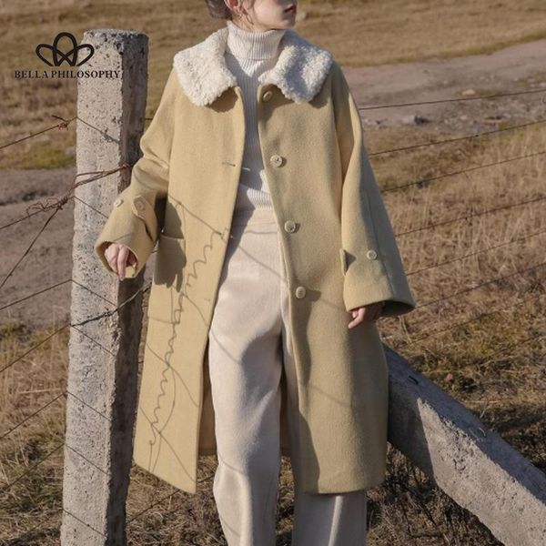 women's wool & blends womens turn down collar woolen coat sweet lovely casual students long outwear warm thicken fashion winter, Black
women's wool & blends womens turn down collar woolen coat sweet lovely casual students long outwear warm thicken fashion winter, Black