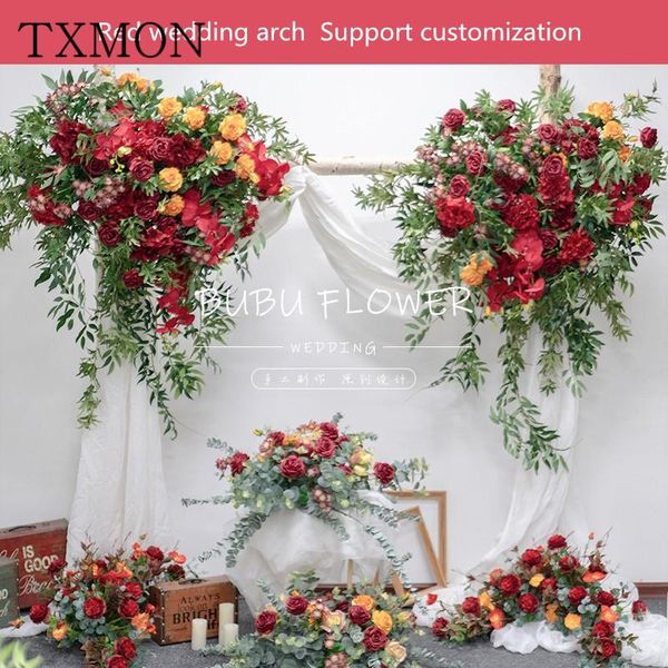 decorative flowers & wreaths high end customized red forest arch floral set fake flower artificial row outdoor activities layout wedding sta
decorative flowers & wreaths high end customized red forest arch floral set fake flower artificial row outdoor activities layout wedding sta