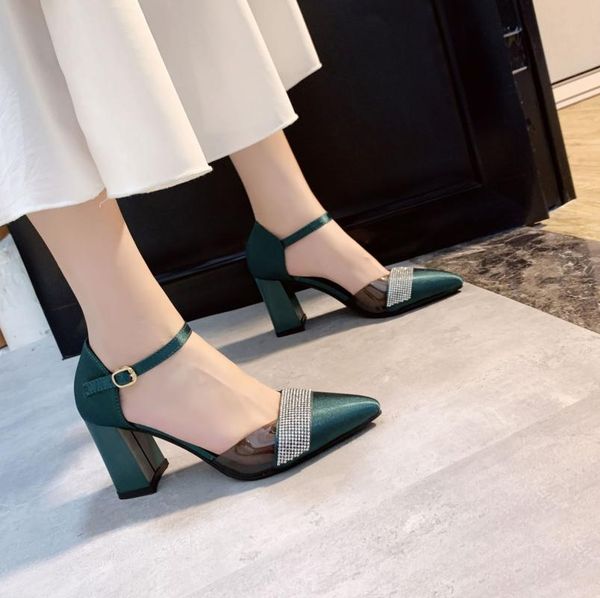 baotou sandals women's summer color matching and versatile middle heel fashion button pointed thick hollow, Black
baotou sandals women's summer color matching and versatile middle heel fashion button pointed thick hollow, Black
