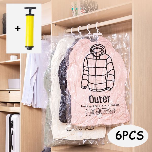 storage bags 6pcs/set can hang vacuum bag for clothes foldable transparent border compression organizer pouch sealed save space
storage bags 6pcs/set can hang vacuum bag for clothes foldable transparent border compression organizer pouch sealed save space