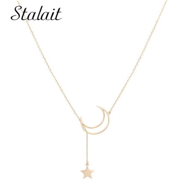 pendant necklaces fashion gold moon star alloy pentagram necklace ins clavicle chain women jewelry for o, Silver
pendant necklaces fashion gold moon star alloy pentagram necklace ins clavicle chain women jewelry for o, Silver