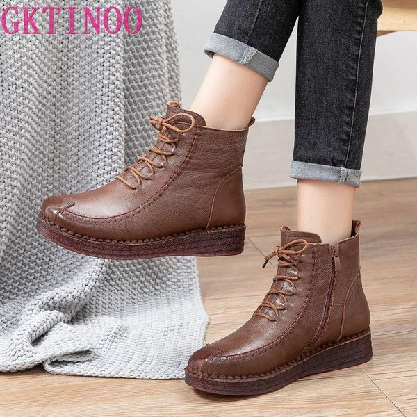 boots gktinoo winter women rubber ladies genuine leather shoes for wedges ankle female solid retro botas de mujer, Black
boots gktinoo winter women rubber ladies genuine leather shoes for wedges ankle female solid retro botas de mujer, Black