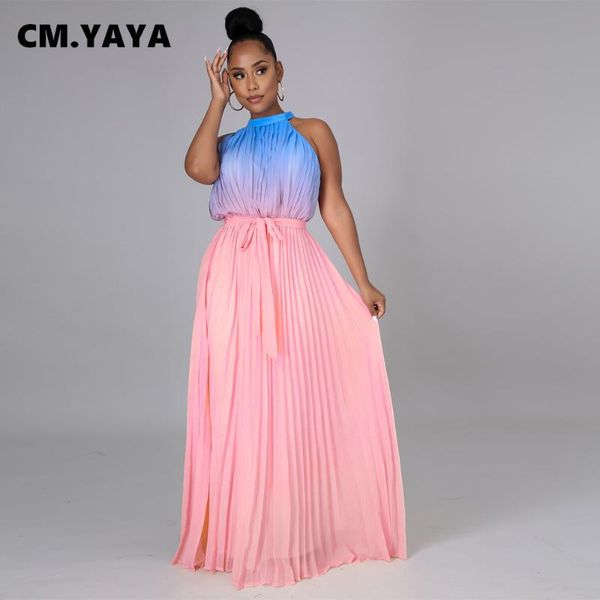 casual dresses cm.yaya women dress gradient color sleeveless o-neck back hollow out bandage sashes long maxi vintage outfit summer 2021, Black;gray
casual dresses cm.yaya women dress gradient color sleeveless o-neck back hollow out bandage sashes long maxi vintage outfit summer 2021, Black;gray