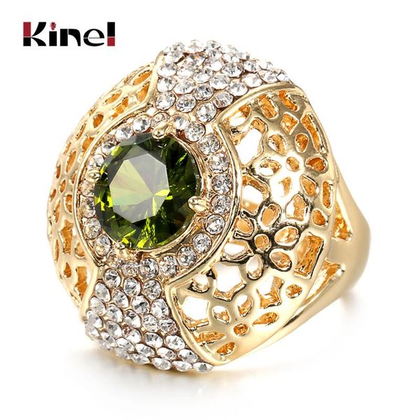 cluster rings kinel luxury green zircon big for women fashion gold hollow crystal flower ring vintage wedding band jewelry 2021, Golden;silver
cluster rings kinel luxury green zircon big for women fashion gold hollow crystal flower ring vintage wedding band jewelry 2021, Golden;silver