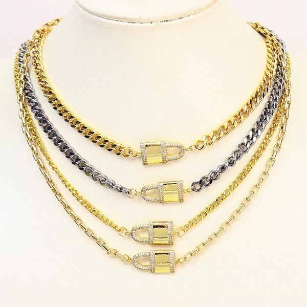 10pcs lock shape pendant necklace mix color jewelry chain long accessories big link for summer 51665 chains, Silver
10pcs lock shape pendant necklace mix color jewelry chain long accessories big link for summer 51665 chains, Silver