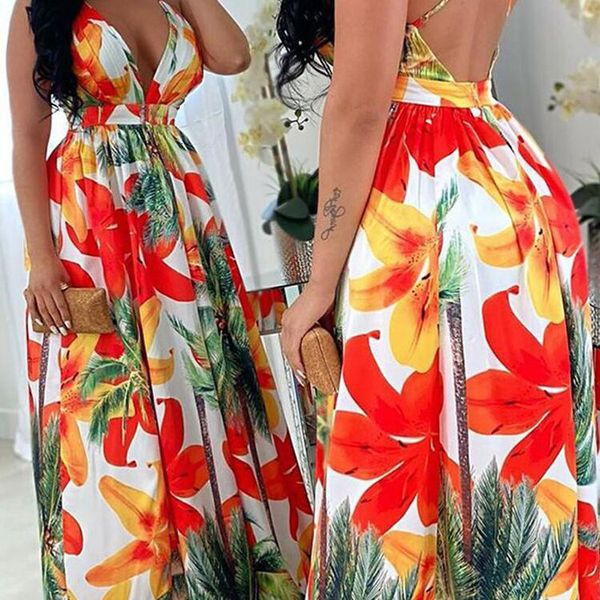 casual dresses floral impression without upper back maxi summer dress in elegant girly fashion party clothes plus size birthday t7q0, Black;gray
casual dresses floral impression without upper back maxi summer dress in elegant girly fashion party clothes plus size birthday t7q0, Black;gray