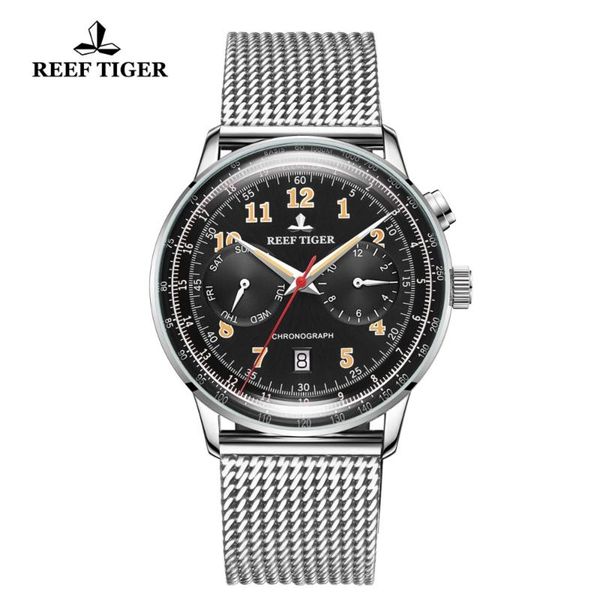 wristwatches reef tiger/rt classic vintage watch for business men steel bracelet functional automatic watches relogio masculino 2021 rga9122, Slivery;brown
wristwatches reef tiger/rt classic vintage watch for business men steel bracelet functional automatic watches relogio masculino 2021 rga9122, Slivery;brown
