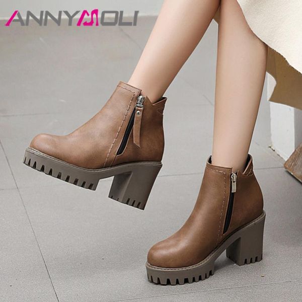 boots annymoli woman super high heel ankle platform block short zipper ladies shoes autumn winter black size 43
boots annymoli woman super high heel ankle platform block short zipper ladies shoes autumn winter black size 43