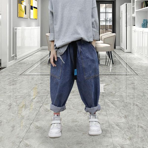 spring autumn children's jeans kids clothes cotton casual loose long baby boys girls denim pants for, Blue
spring autumn children's jeans kids clothes cotton casual loose long baby boys girls denim pants for, Blue
