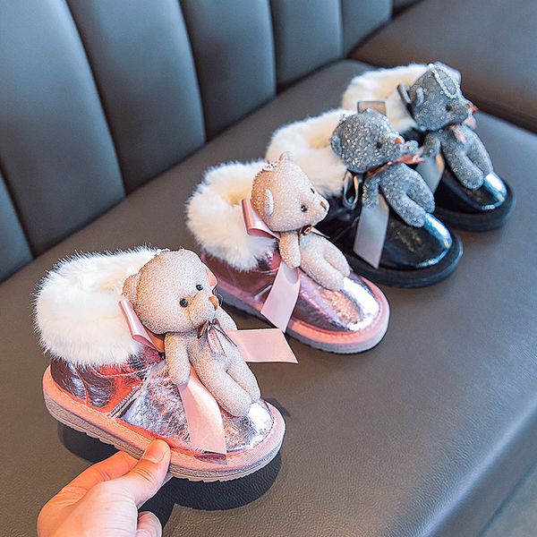 winter kids snow boots for baby toddler girls plush warm thicken cotton shoes with cartoon bear girls short boots soft ski boot, White
winter kids snow boots for baby toddler girls plush warm thicken cotton shoes with cartoon bear girls short boots soft ski boot, White