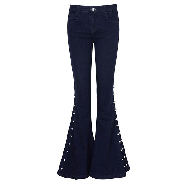denim pants women 2021 spring autumn fashion trumpet trousers female high waist slim stretch bead pearl jeans women's, Blue
denim pants women 2021 spring autumn fashion trumpet trousers female high waist slim stretch bead pearl jeans women's, Blue