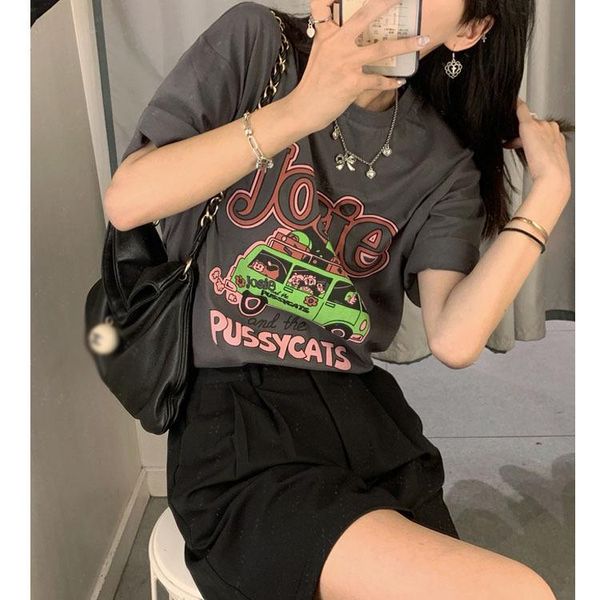 women's t-shirt 21 summer do old retro cartoon print short-sleeved casual girl harajuku y2k, White
women's t-shirt 21 summer do old retro cartoon print short-sleeved casual girl harajuku y2k, White