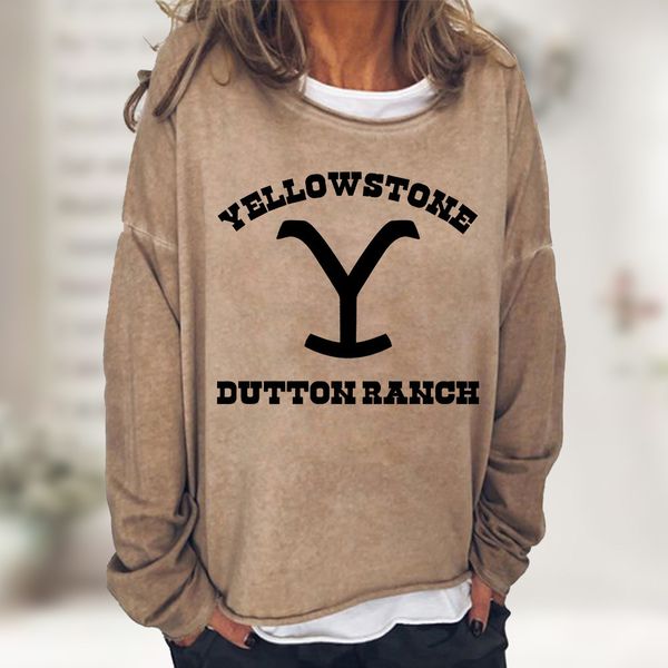 autumn and winter yellowstone letter printing fashion women's casual loose long sleeve sweater, Black
autumn and winter yellowstone letter printing fashion women's casual loose long sleeve sweater, Black
