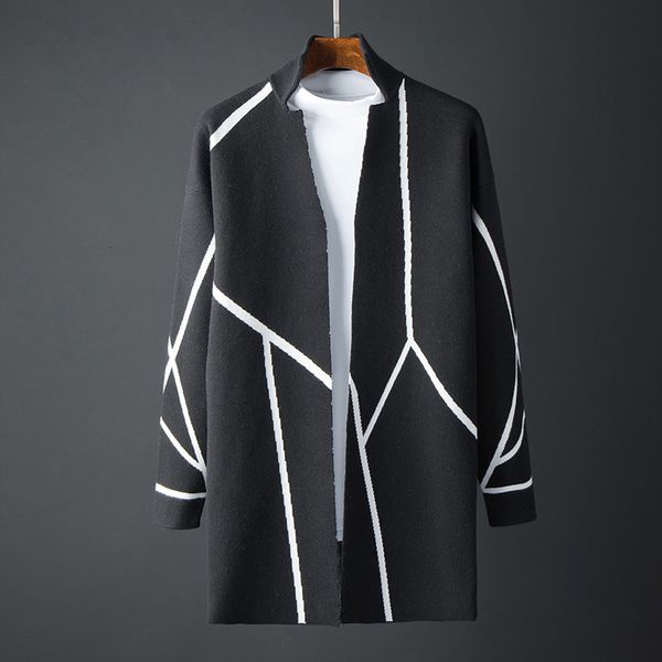 sweater knit 2021 autumn ted cardigan men's jacket casual jacquard stand collar medium long, White;black
sweater knit 2021 autumn ted cardigan men's jacket casual jacquard stand collar medium long, White;black