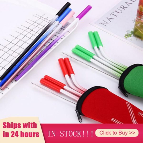 drinking straws 304 stainless steel wholesale 5pcs/set eco friendly reusable straw metal set with brush & bag bar accessories
drinking straws 304 stainless steel wholesale 5pcs/set eco friendly reusable straw metal set with brush & bag bar accessories