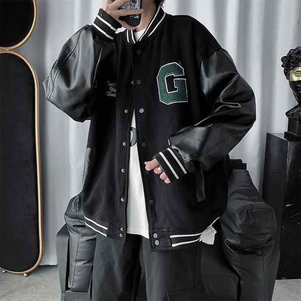 men's jackets baseball uniform jacket coat japanese fashion brand spring korean style trendy handsome loose student casual top, Black;brown
men's jackets baseball uniform jacket coat japanese fashion brand spring korean style trendy handsome loose student casual top, Black;brown