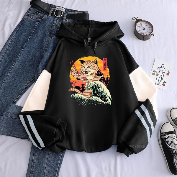 men's hoodies & sweatshirts kawaii japan style sushi cats cartoon cool hip hop streetwear men women harajuku oversized patchwork, Black
men's hoodies & sweatshirts kawaii japan style sushi cats cartoon cool hip hop streetwear men women harajuku oversized patchwork, Black