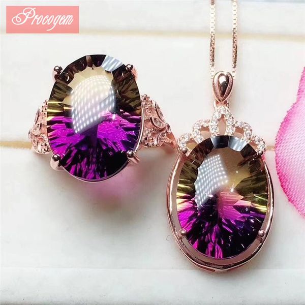 bracelet, earrings & necklace natural ametrine women jewelry sets 13x18mm big gemstone necklace/ring 925 sterling silver 18k rose gold plate, Black
bracelet, earrings & necklace natural ametrine women jewelry sets 13x18mm big gemstone necklace/ring 925 sterling silver 18k rose gold plate, Black