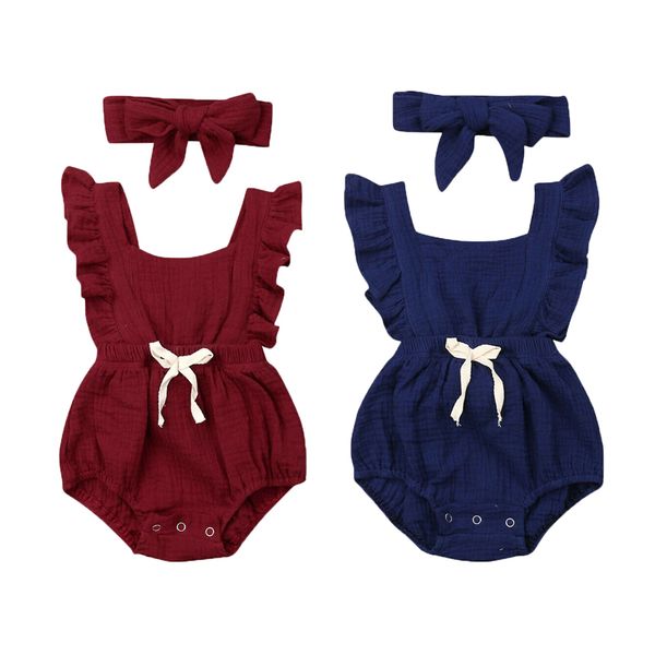 summer newborn kid cute baby girl bodysuits clothes ruffle solid bow jumpsuits headband 2pc outfit, White
summer newborn kid cute baby girl bodysuits clothes ruffle solid bow jumpsuits headband 2pc outfit, White