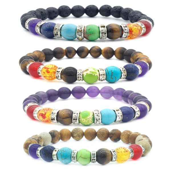 beaded, strands volcanic stone colorful bead bracelet seven chakras yoga for men women wearing hand jewelry couple gift classic style, Black
beaded, strands volcanic stone colorful bead bracelet seven chakras yoga for men women wearing hand jewelry couple gift classic style, Black
