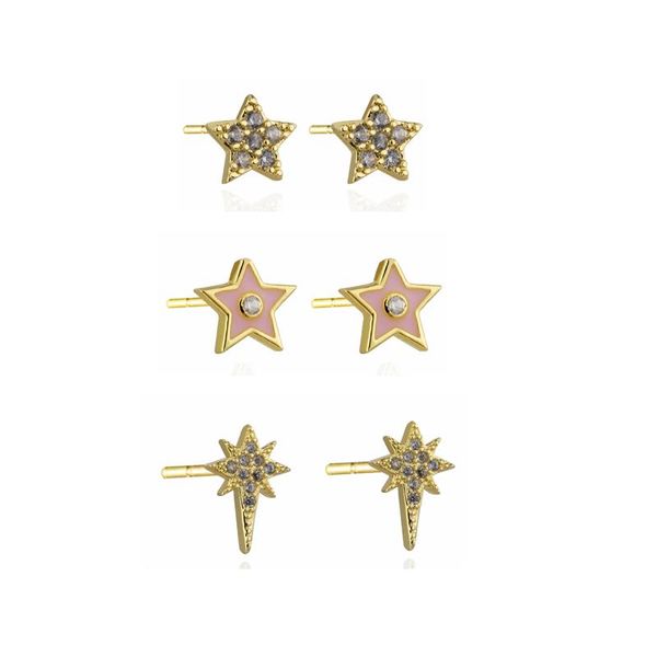 stud fashion charming simple geometric star earrings cute zircon ear piercing for women jewelry, Golden;silver
stud fashion charming simple geometric star earrings cute zircon ear piercing for women jewelry, Golden;silver