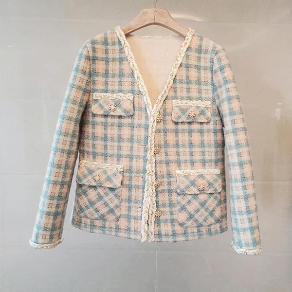 women's jackets women chic cropped tweed jacket autumn elegant ladies long sleeve vintage coats korean round-neck outerwear female, Black;brown
women's jackets women chic cropped tweed jacket autumn elegant ladies long sleeve vintage coats korean round-neck outerwear female, Black;brown