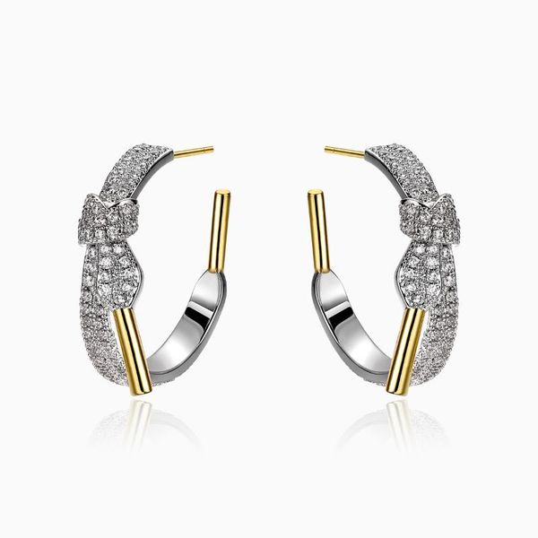 dangle & chandelier original design unique bow shoelaces fashion gold and silver color matching knot earrings women 
dangle & chandelier original design unique bow shoelaces fashion gold and silver color matching knot earrings women