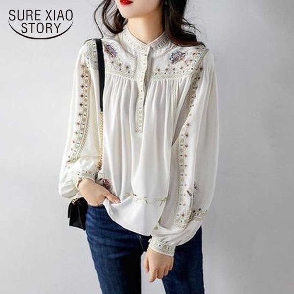 korean chic luxury spring women gorgeous blouse vintage elegant lady shirt stand collar floral embroidery chiffon blusas 13835 210528, White
korean chic luxury spring women gorgeous blouse vintage elegant lady shirt stand collar floral embroidery chiffon blusas 13835 210528, White