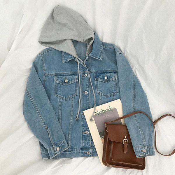 autumn spring coat women denim jacket outerwear hooded high street fashionable korean style jeans chaqueta mujer women's jackets, Black;brown
autumn spring coat women denim jacket outerwear hooded high street fashionable korean style jeans chaqueta mujer women's jackets, Black;brown