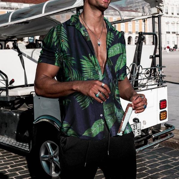 fashion men beach shirts short sleeve button hawaiian casual shirt stylish print men's, White;black
fashion men beach shirts short sleeve button hawaiian casual shirt stylish print men's, White;black