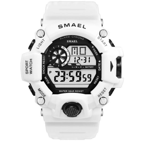 wristwatches men led digital watches male watch smael waterproof sport relogio masculino clock white military army 2021, Slivery;brown
wristwatches men led digital watches male watch smael waterproof sport relogio masculino clock white military army 2021, Slivery;brown