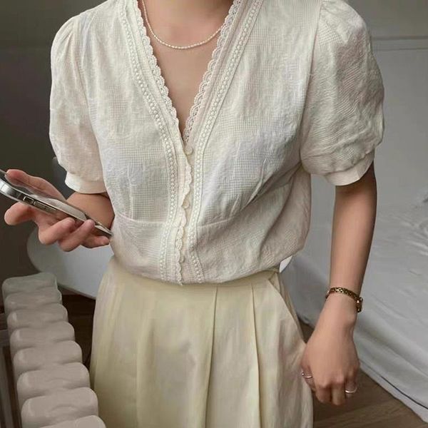 women's blouses & shirts bethquenoy short sleeve summer v-neck chemisier femme chiffon shirt for women 2021white ladies blusas camisas, White
women's blouses & shirts bethquenoy short sleeve summer v-neck chemisier femme chiffon shirt for women 2021white ladies blusas camisas, White