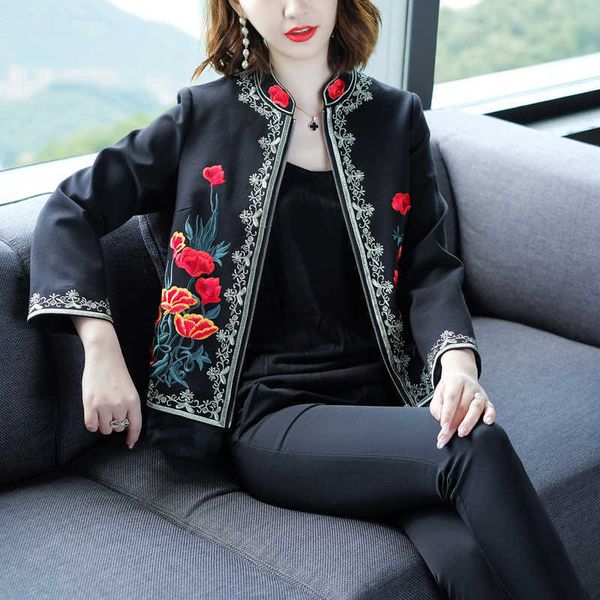 women's jackets fashion plus size luxury female floral embroidery long sleeve with zipper vintage 4xl coat 7ovg, Black;brown
women's jackets fashion plus size luxury female floral embroidery long sleeve with zipper vintage 4xl coat 7ovg, Black;brown