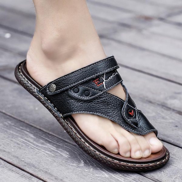 sandals mens summer shoes men beach flat soft leather fashion sandalias male slippers, Black
sandals mens summer shoes men beach flat soft leather fashion sandalias male slippers, Black