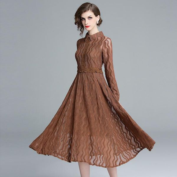 casual dresses autumn maxi lace dress slim fashion hollow out work women a-line vintage vestidos, Black;gray
casual dresses autumn maxi lace dress slim fashion hollow out work women a-line vintage vestidos, Black;gray